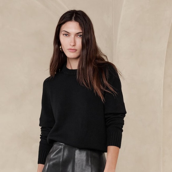 NWT BANANA REPUBLIC DEMI COTTON-SILK SWEATER - Picture 2 of 6